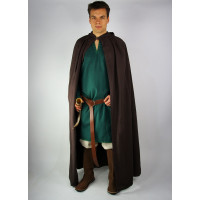 Medieval cotton cape "Gunnar" Dark brown