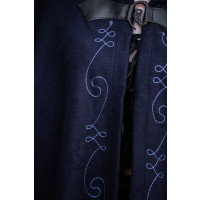 Cape with embroidery and fibula "Gesa" Blue