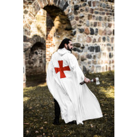 Cape of the Knights Templar "Arnulf" White/Red