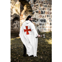 Cape of the Knights Templar "Arnulf" White/Red