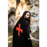 Cape of the Knights Templar "Arnulf" Black/Red