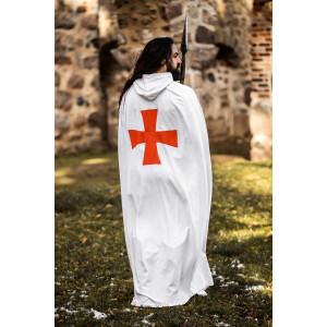 Cape of the Knights Templar "Baldwin" White/Red