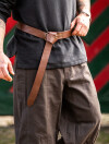 Cintura ad anello con Thorshammer goffratura Marrone 190 cm