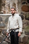 Chemise pirate "Claude" avec poignets lacés Ècru XL