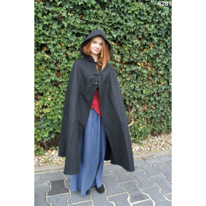 Cape with long buttons "Marie" Black