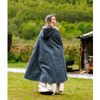 Cape with long buttons "Marie" Grey