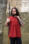 Camisa de cuello alto sin mangas con cordones "Louis" Rojo L