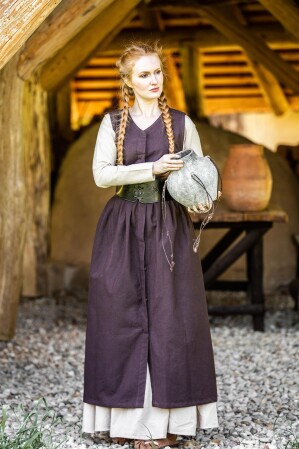 Medieval peasant dress "Arlette" Brown XL
