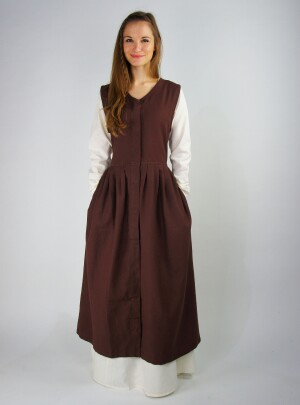 Medieval peasant dress "Arlette" Brown XL