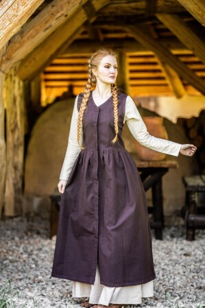 Abito contadino medievale "Arlette" Marrone XXL