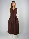 Vestido medieval de campesino "Arlette" Marrón XXXL