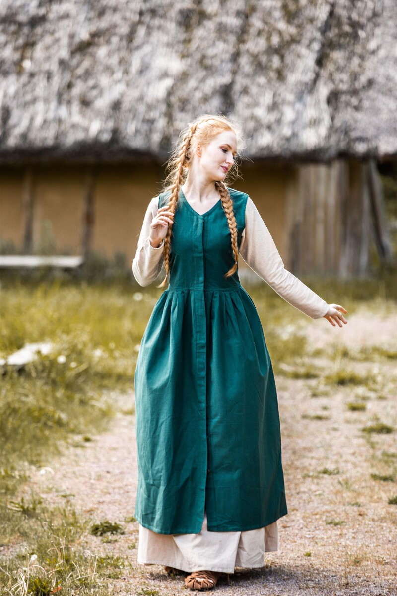 Mittelalter Bauernkleid "Arlette" Grün S