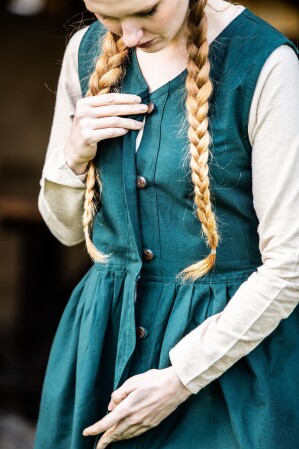 Mittelalter Bauernkleid "Arlette" Grün S