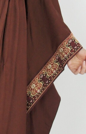 Précieuse robe en viscose bordeaux Rouge M