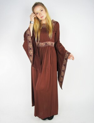 Vestido de viscosa noble burdeos XS