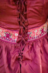 Vestido de viscosa noble burdeos XS