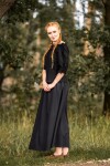 Camicetta medievale a maniche corte "Sandra" Nero XL