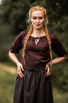 Medieval short sleeve blouse "Sandra" Dark brown XXL