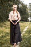 Camicetta medievale a maniche corte "Sandra" Colori canapa S