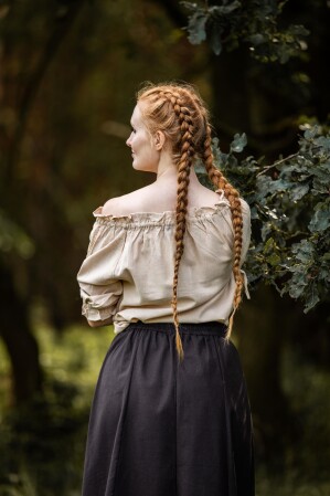 Medieval short sleeve blouse "Sandra" Hemp XL