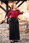 Blusa medieval de manga corta "Sandra" Rojo S