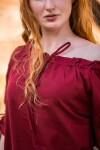 Blusa medieval de manga corta "Sandra" Rojo S