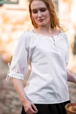 Medieval short sleeve blouse "Sandra" Natural XL