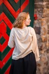 Medieval blouse with lace "Bettina" Hemp XL