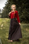 Medieval blouse with lace "Bettina" Red XXL
