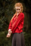 Medieval blouse with lace "Bettina" Red XXL