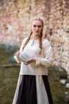 Mittelalterbluse mit Spitze "Bettina" Natur XS
