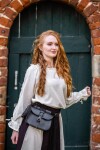 Medieval blouse with lace "Bettina" Natural L