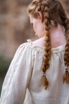 Medieval blouse with lace "Bettina" Natural L