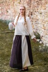 Camicetta medievale con pizzo "Bettina" Naturale XL
