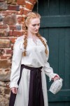 Mittelalterbluse mit Spitze "Bettina" Natur XXXL