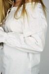 Medieval blouse with lace "Bettina" White XS