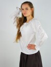 Medieval blouse with lace "Bettina" White XS