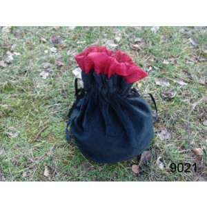 9021 Velvet bag with lace