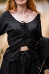Bluse "Carmen" Schwarz L