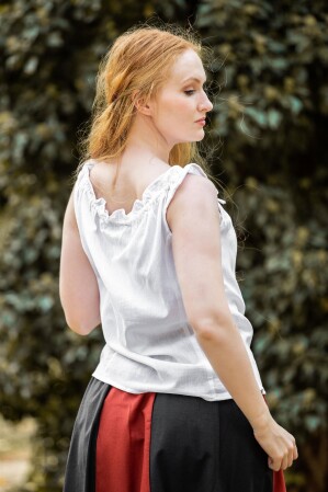 Blouse dété sans manches "Adele" Blanc S