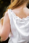 Blouse dété sans manches "Adele" Blanc S