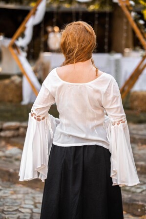 Bluse "Carmen" Weiß XXXL