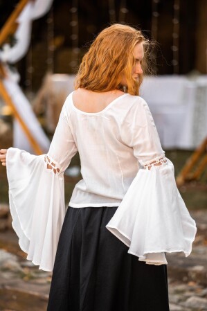 Bluse "Carmen" Weiß XXXL