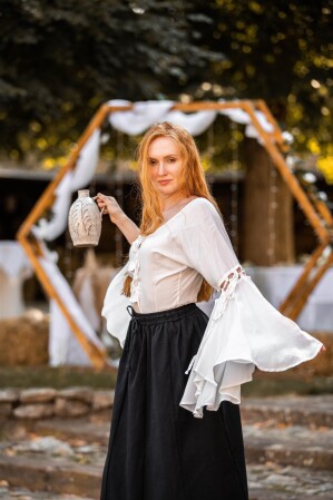 Bluse "Carmen" Weiß S