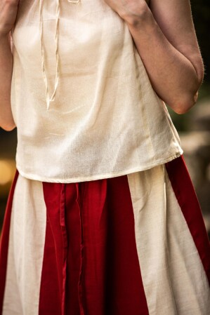 Summer blouse with ruffle "Lotte" Natural XL