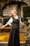 Miederweste mit Stickerei "Selma" Grün M