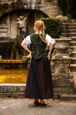 Bodice vest with embroidery "Selma" Green S