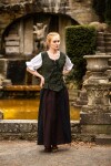 Bodice vest with embroidery "Selma" Green S
