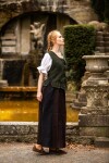 Bodice vest with embroidery "Selma" Green S