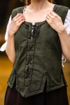 Bodice vest with embroidery "Selma" Green S